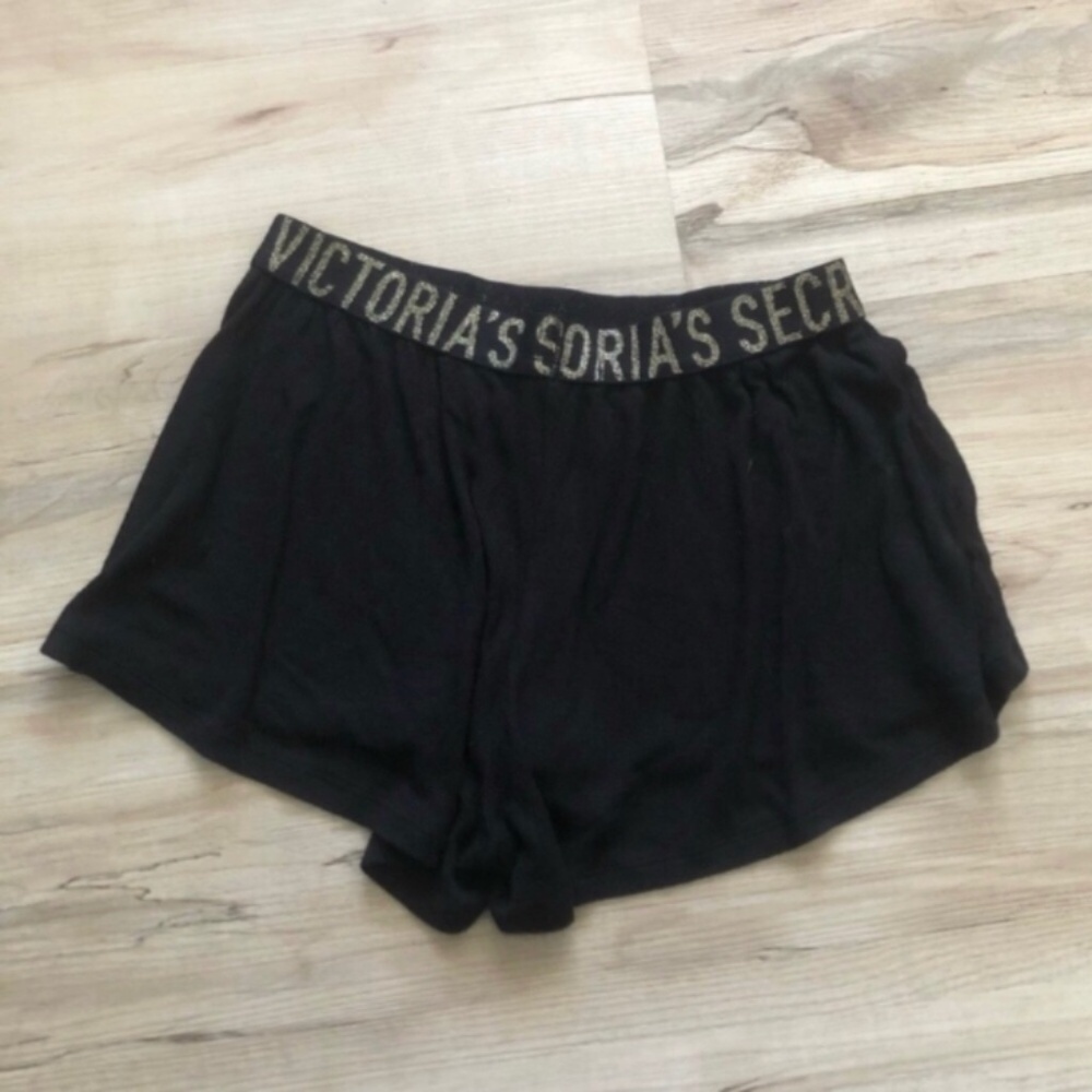 Victoria’s Secret Ribbed Knit Lounge Shorts with Sparkle Band